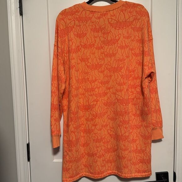 ADIDAS Originals Peach Emblem Sweater Dress - Medium - Picture 5 of 6